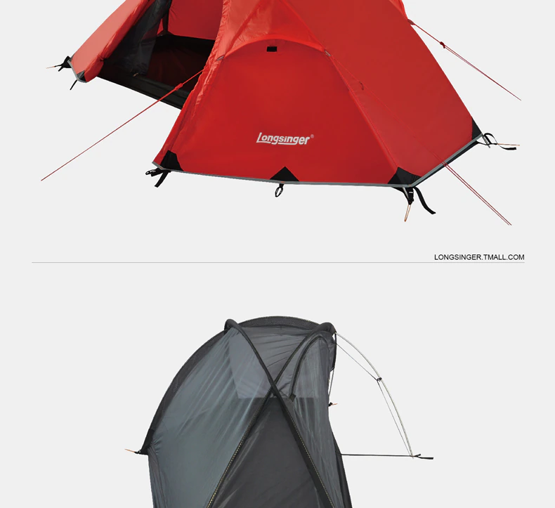 Cheap Goat Tents Silicon ultra light single double layer aluminum rod outdoor camping alpine tents winter tent Tents 